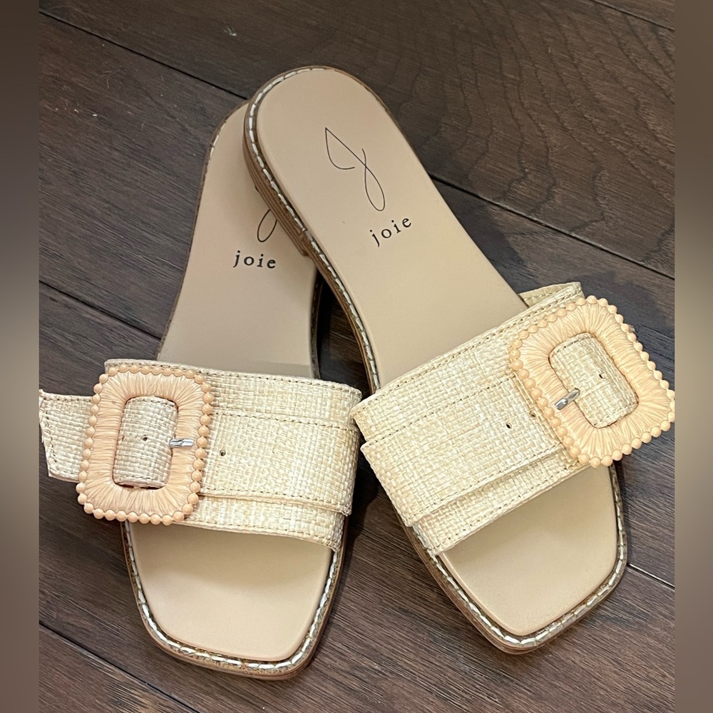 Joie Freya Woven Buckle Sandal Slides 7